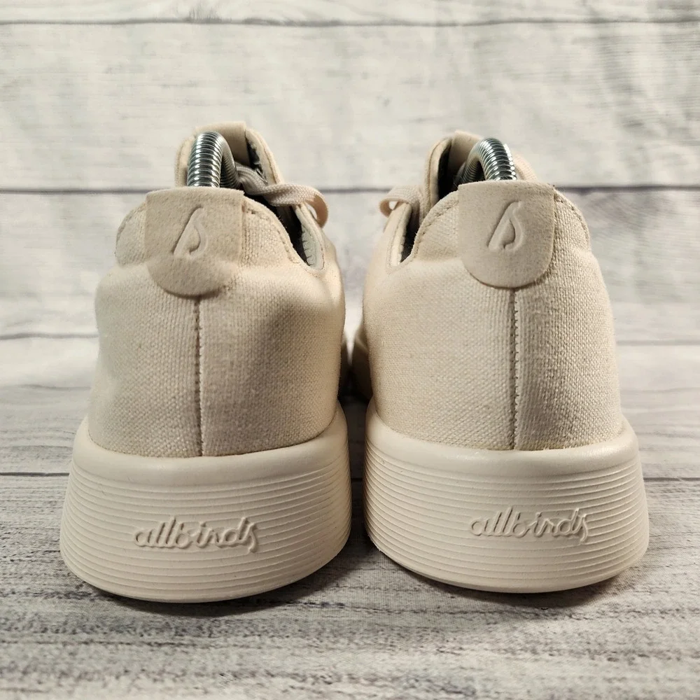 Allbirds Mens Size 9 Cruiser Canvas Sneakers Cream Beige Low Top Shoes